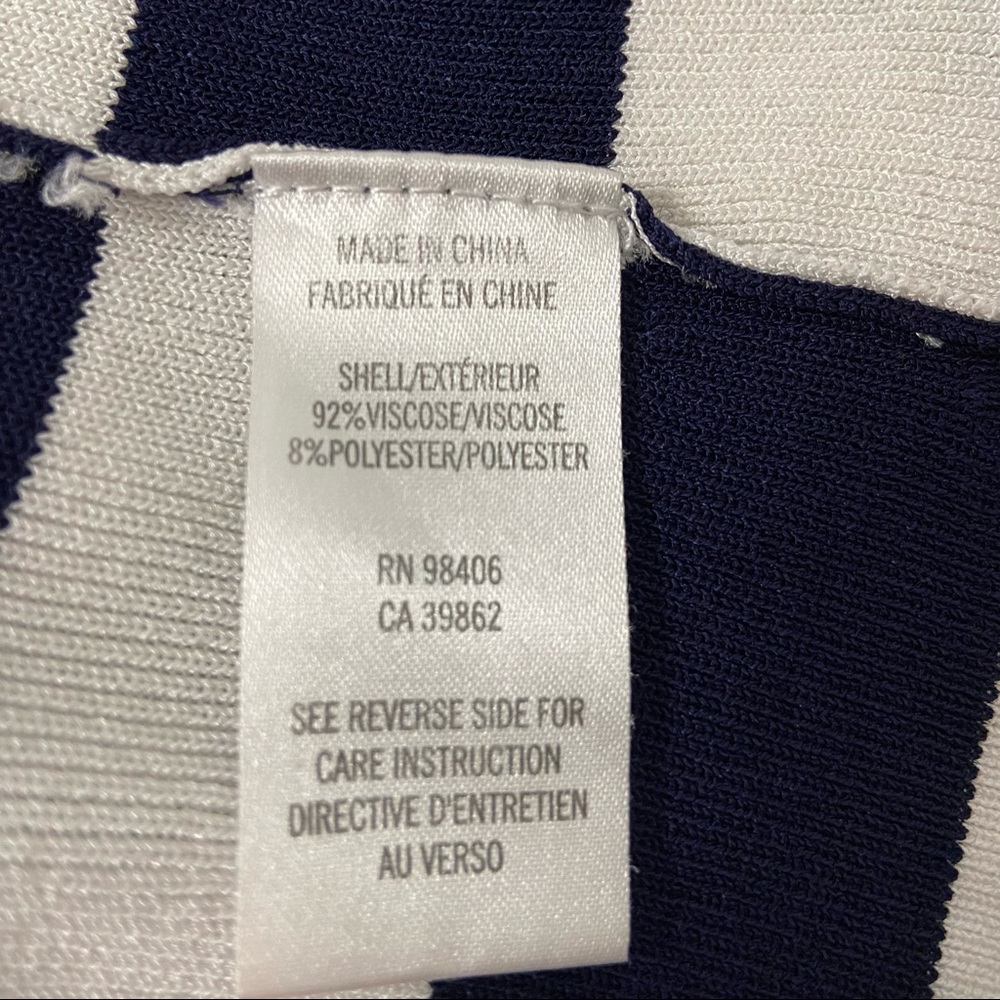 Theory Womens Lasina Striped Sleeveless Bodycon Dress Blue White Knit size XS - Picture 10 of 11